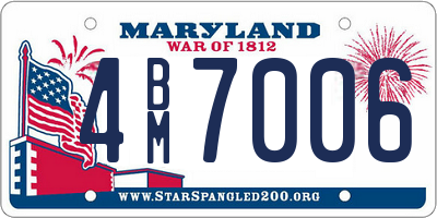 MD license plate 4BM7006