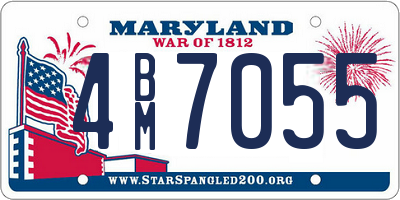 MD license plate 4BM7055