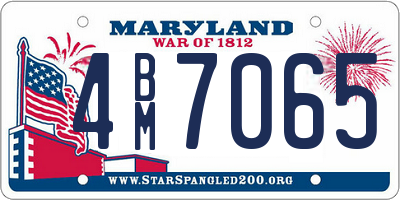 MD license plate 4BM7065