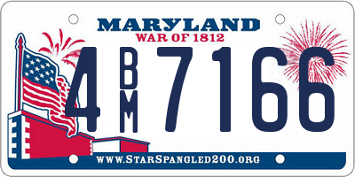 MD license plate 4BM7166