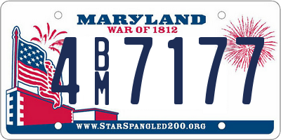 MD license plate 4BM7177