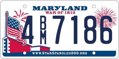 MD license plate 4BM7186