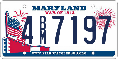 MD license plate 4BM7197