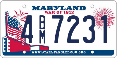 MD license plate 4BM7231