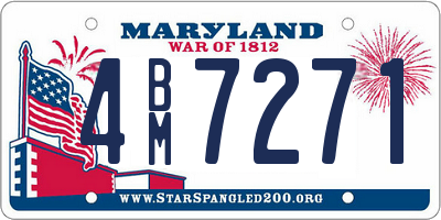 MD license plate 4BM7271