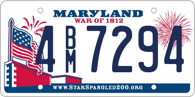 MD license plate 4BM7294