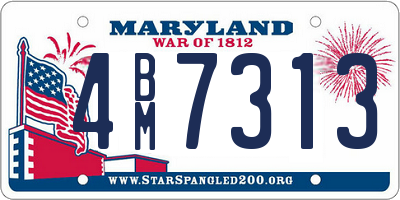 MD license plate 4BM7313