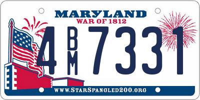 MD license plate 4BM7331