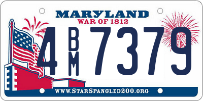 MD license plate 4BM7379