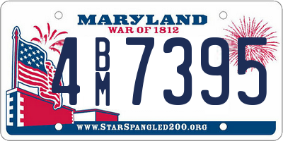 MD license plate 4BM7395