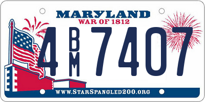 MD license plate 4BM7407