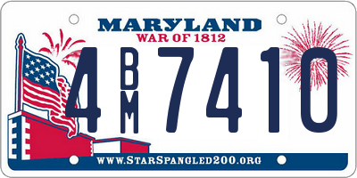 MD license plate 4BM7410
