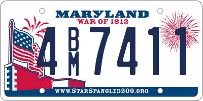 MD license plate 4BM7411