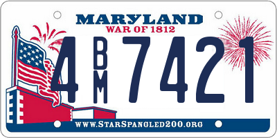 MD license plate 4BM7421