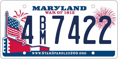 MD license plate 4BM7422
