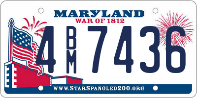 MD license plate 4BM7436