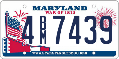 MD license plate 4BM7439