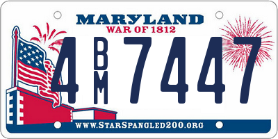 MD license plate 4BM7447