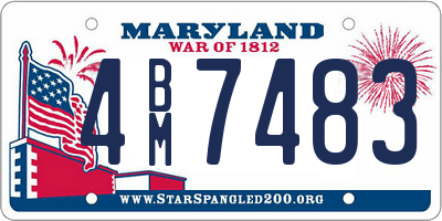 MD license plate 4BM7483