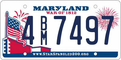 MD license plate 4BM7497