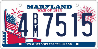 MD license plate 4BM7515