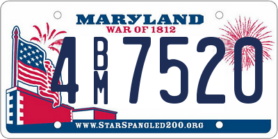 MD license plate 4BM7520