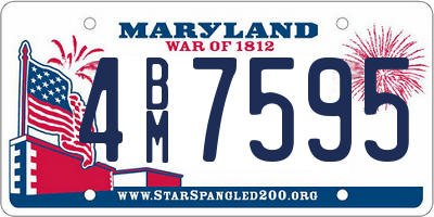 MD license plate 4BM7595