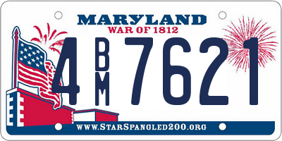 MD license plate 4BM7621