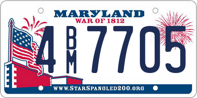 MD license plate 4BM7705