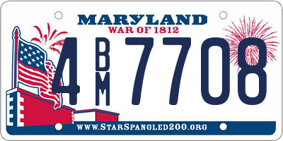 MD license plate 4BM7708