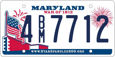 MD license plate 4BM7712