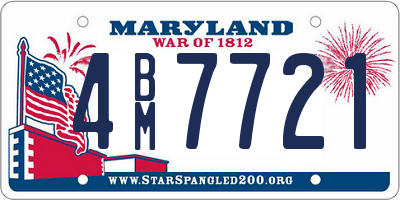 MD license plate 4BM7721
