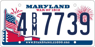 MD license plate 4BM7739