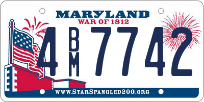 MD license plate 4BM7742