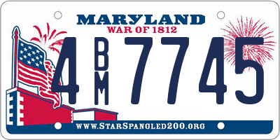 MD license plate 4BM7745