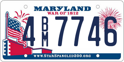 MD license plate 4BM7746