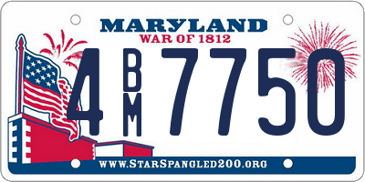 MD license plate 4BM7750