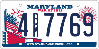 MD license plate 4BM7769