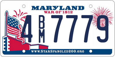 MD license plate 4BM7779