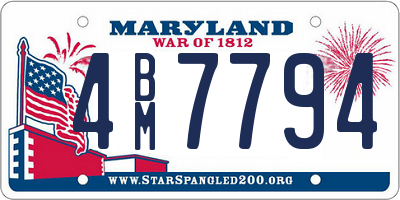MD license plate 4BM7794