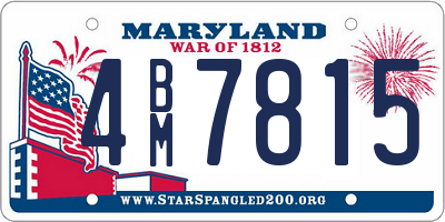 MD license plate 4BM7815