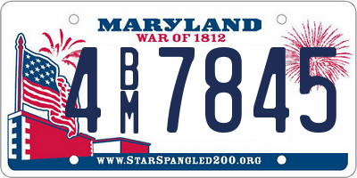 MD license plate 4BM7845