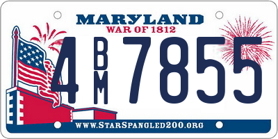 MD license plate 4BM7855
