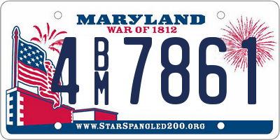 MD license plate 4BM7861