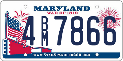 MD license plate 4BM7866