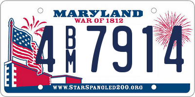 MD license plate 4BM7914