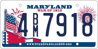 MD license plate 4BM7918