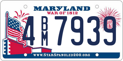 MD license plate 4BM7939