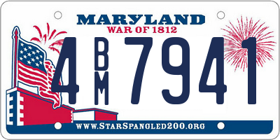 MD license plate 4BM7941