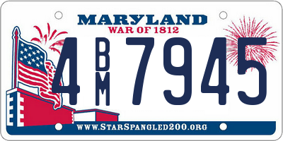 MD license plate 4BM7945